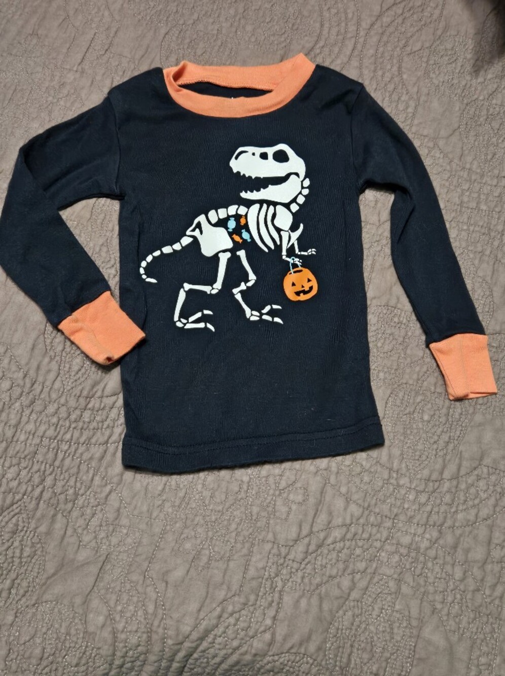 Carter's T-Rex Halloween tee long sleeve, trick or treat, 18m